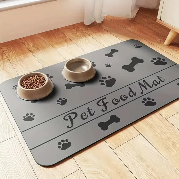 Absorbent Non-Slip Waterproof Pet Food Mat