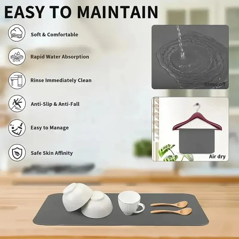 Absorbent Non-Slip Waterproof Pet Food Mat