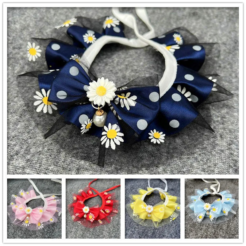 Daisy Pearl Pendant Pet Bandana
