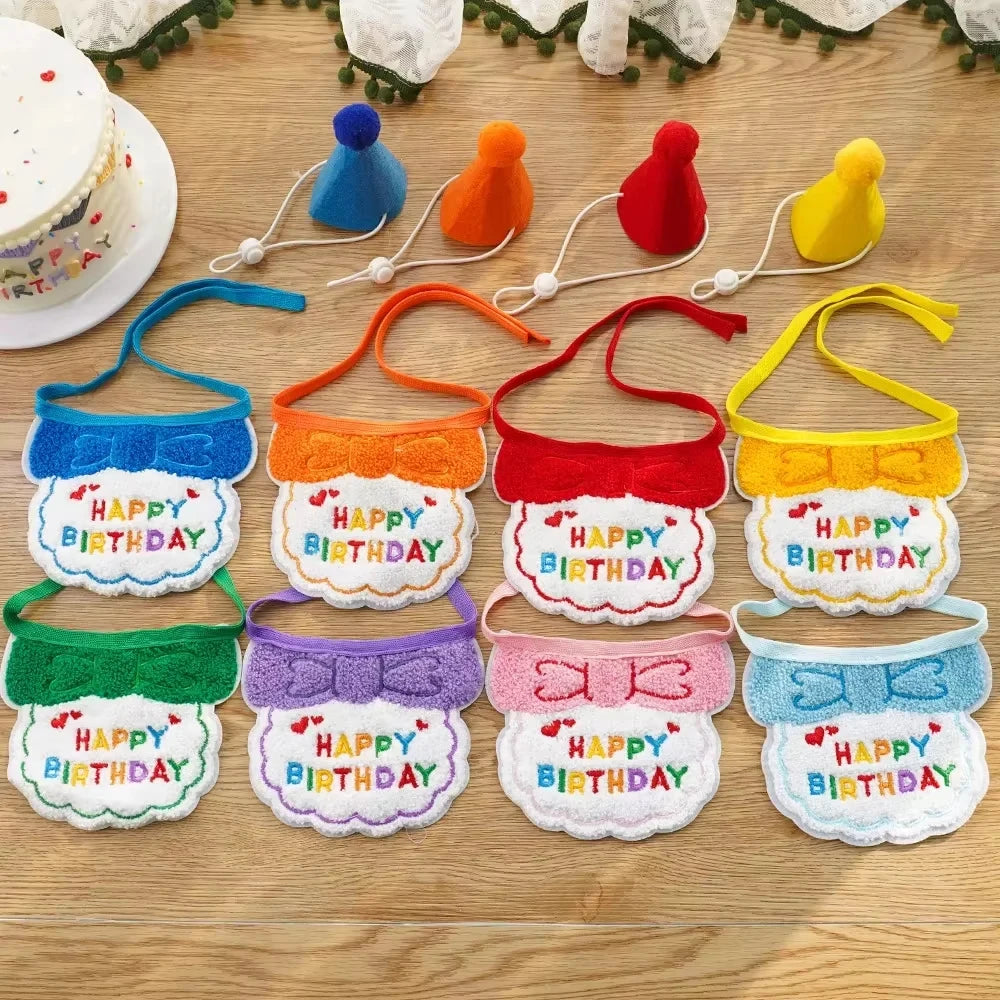 Pet Birthday Party Hat & Bib Set