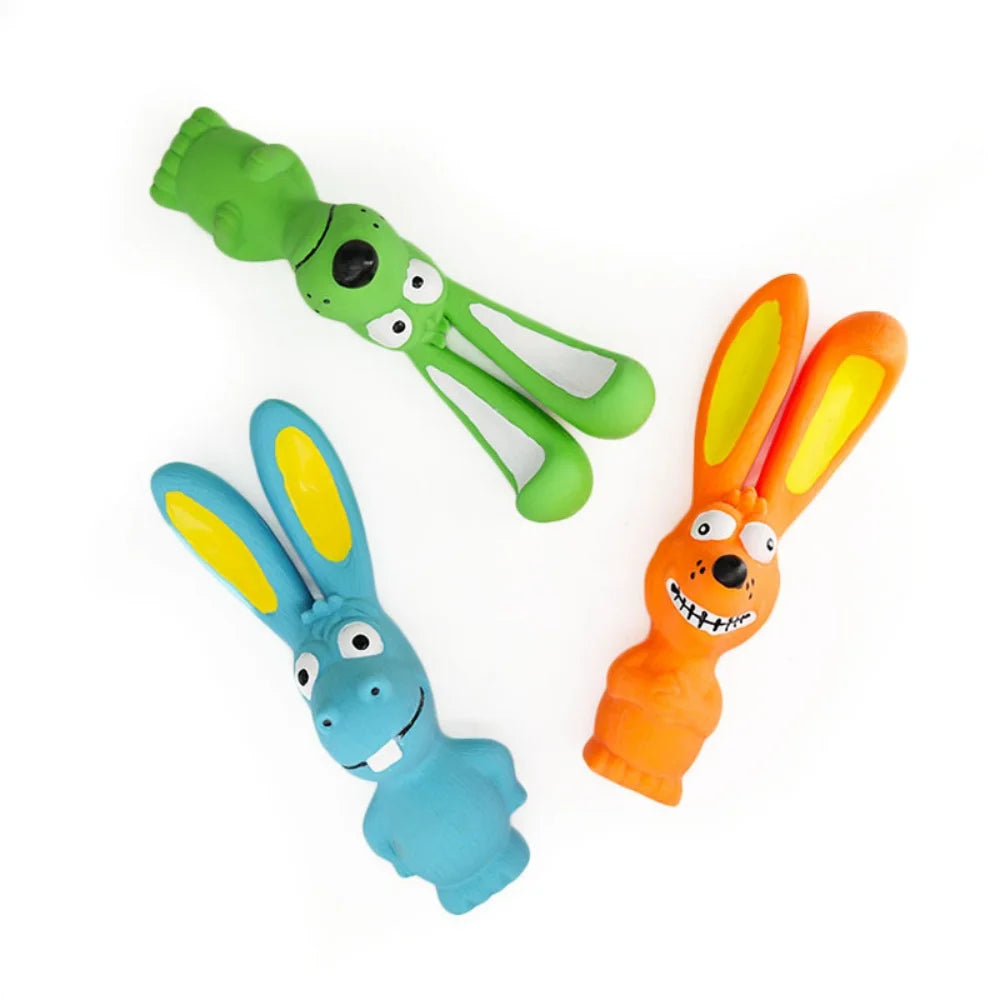 Natural Rubber Rabbit Chew Toy for Puppies