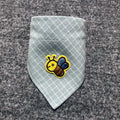 Embroidered Triangle Pet Bandana with Cute Patterns