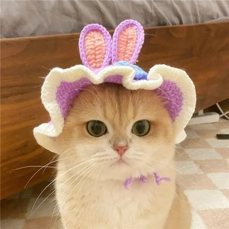 Crochet Cat Bonnet – Cute Knit Party Hat