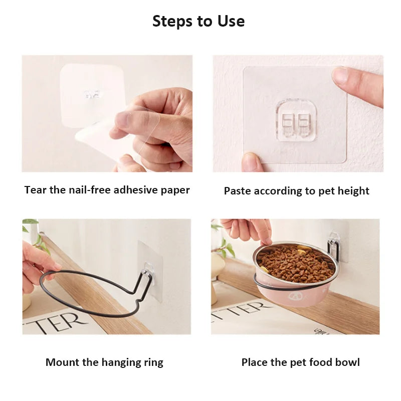 Hangable Stainless Steel Anti-Slip Pet Bowl