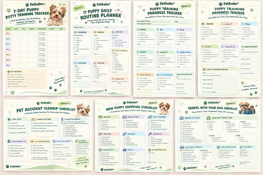 Petbabe Puppy Care Starter Kit – 7 Printable Templates