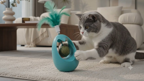 Catnip Chew Ball Teaser Toy for Dental Health